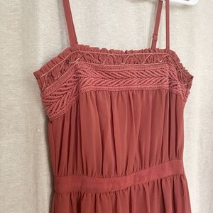 Pumpkin Spice color Dress, Size 4, new without tags, lace, chiffon, convertible